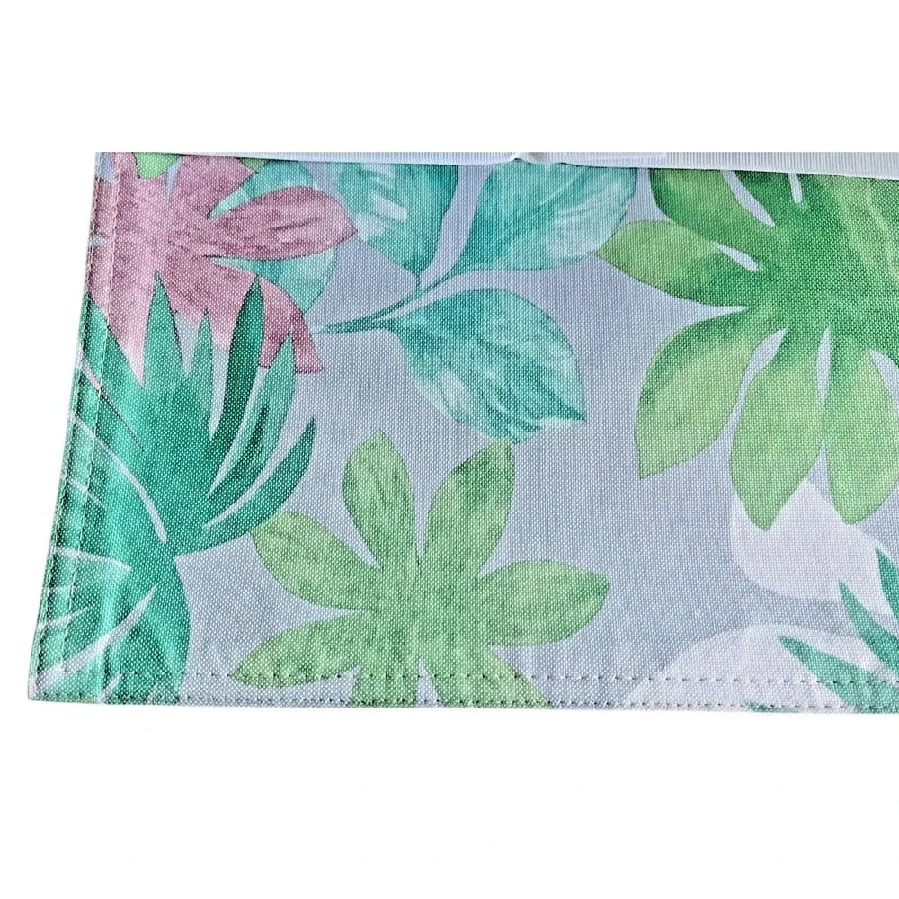 Izod Placemats Floral Cove Palm Indoor Outdoor Set of 4 Reversible Summer 13x19